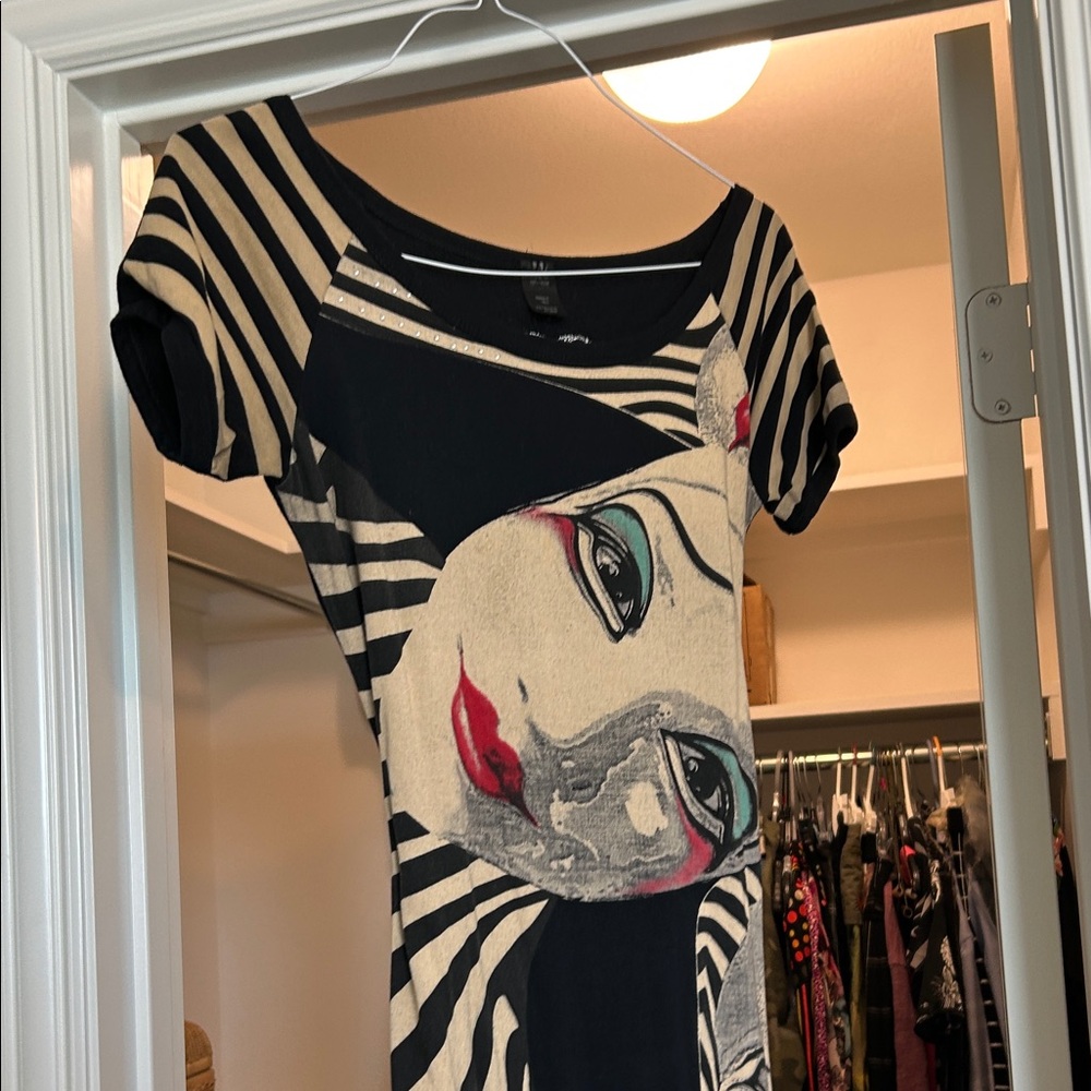 Desigual Black and Cream Artistic Maxi Dress